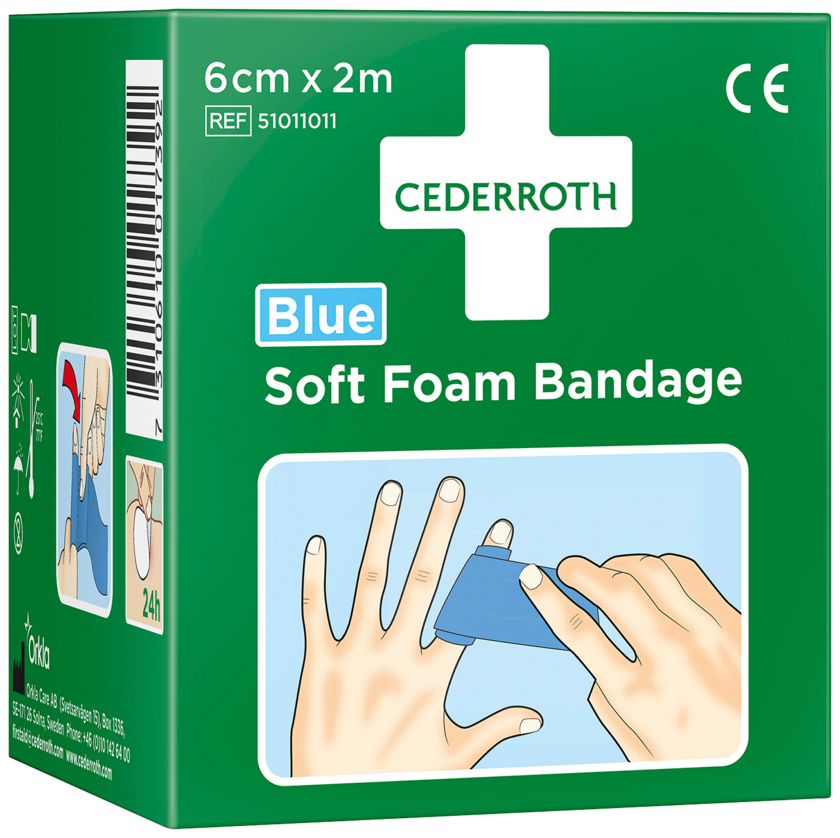 SOFT FOAM BANDAGE BLUE 6CMX2M