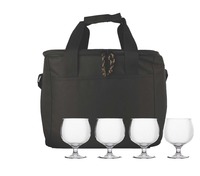 Kylväska svart + 4 glas Billi