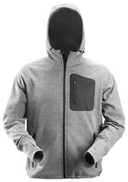 Hoodie Fleece FW Grå/Svart St l: S