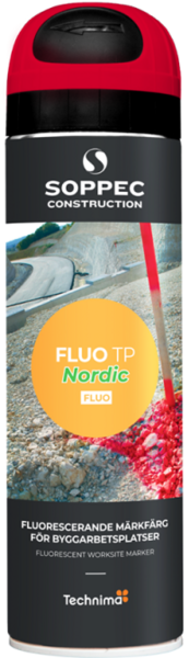 Märkfärg Fluo TP Nordic röd 500ml