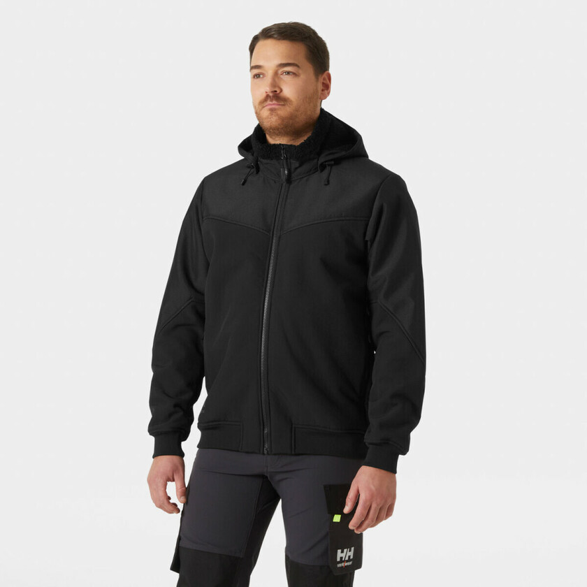 VINTERJACKA 74291 OXFORD SOFTSHELL SVART 4XL