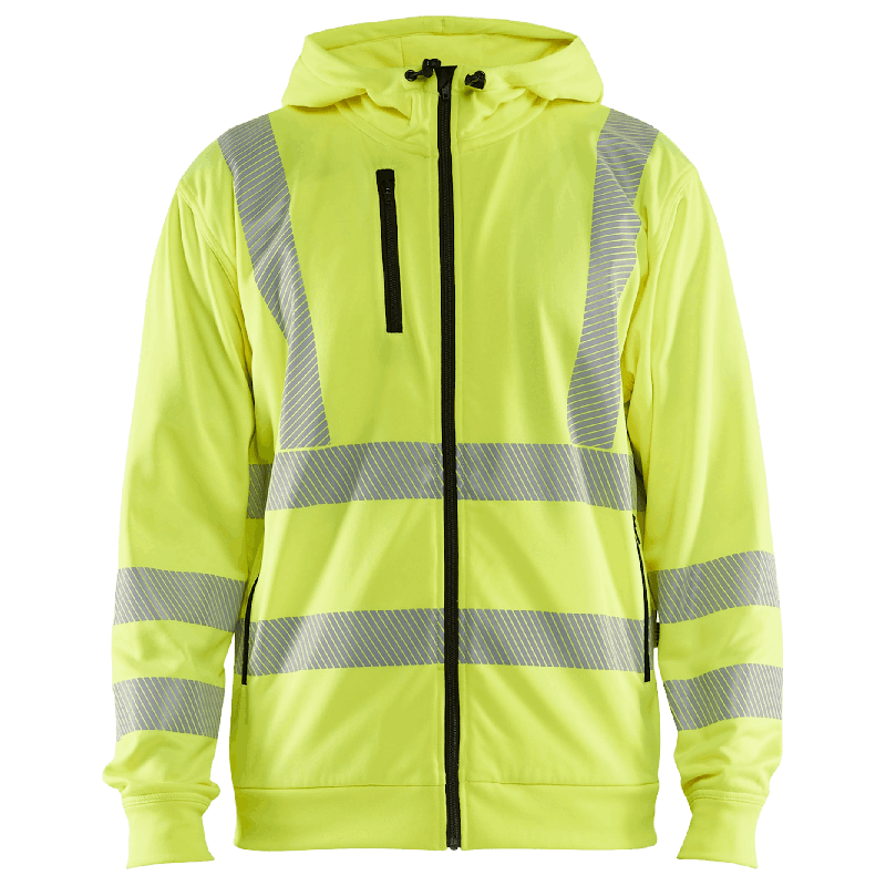 Huvtröja Varsel Full-zip Varselgul XXXL