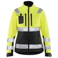 Varseljacka Softshell Dam Varselgul/Svart XL