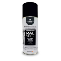 Industrial top coat Akryl RAL  9005 svart MATT 400ml
