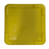 Skyddsplatta ställningsfot plast 216x216 mm, gul