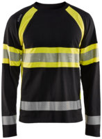 T-SHIRT 35101030 SVART/GUL M