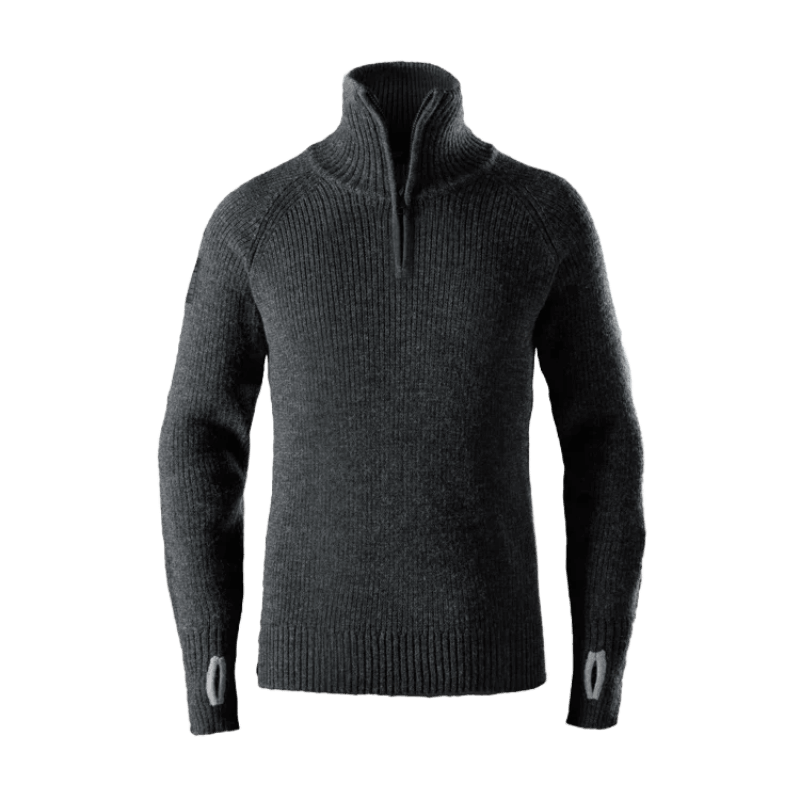 Tröja 1/2 Zip, Ull Anthracite  M Stl: S