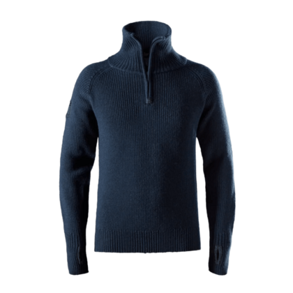 Tröja 1/2 Zip, Ull Marin Stl:  XS