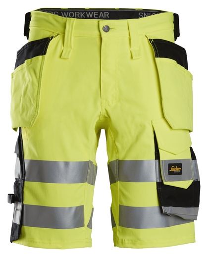 SHORTS STRETCH KL1 HF Varselgu l/Svart Stl 50