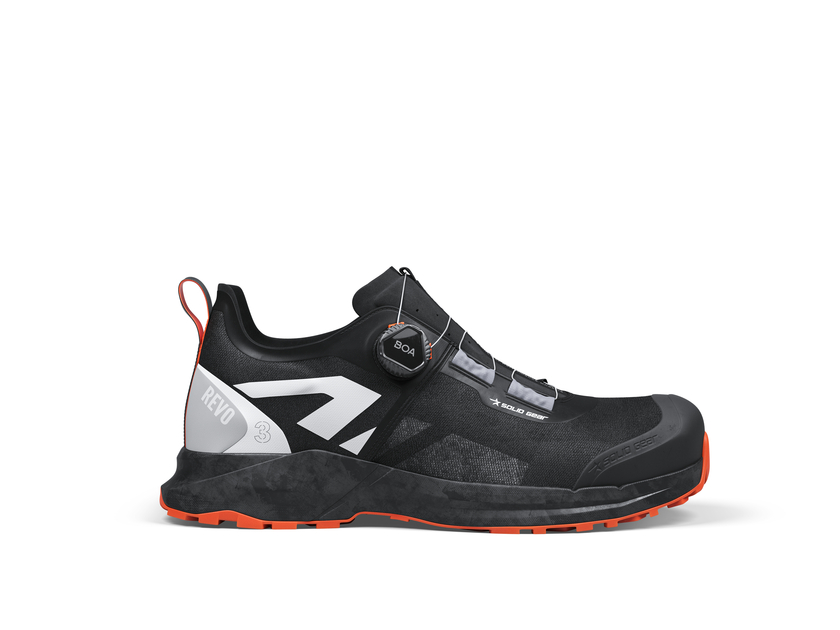 SKYDDSSKO REVO 3 AIR LOW SVART/GUL STL: 47