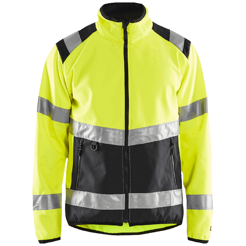 Varseljacka Softshell Varselgul/Svart XXL