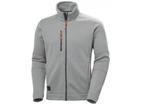 FLEECEJACKA STICKAD KENSINGTON LJUSGRÅ L POLARTEC