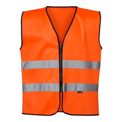 Varselväst orange zip klass 2  One size