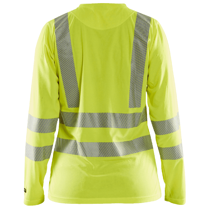 UV-skyddad långärmad varsel-t-shirt dam Varselgul M