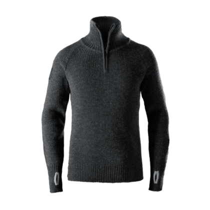 Tröja 1/2 Zip, Ull Anthracite  M Stl: S