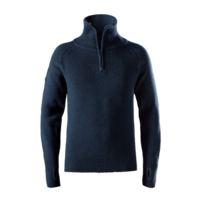 Tröja 1/2 Zip, Ull Marin Stl: S