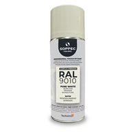 Industrial top coat Akryl RAL  9010 vit HALVBLANK 400 ml