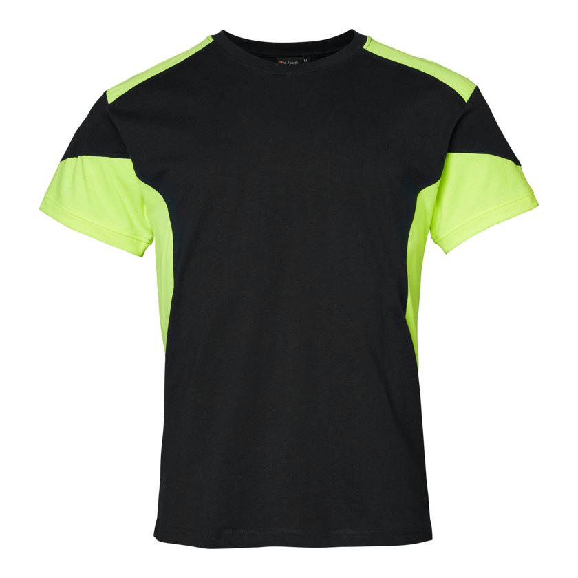 T-shirt 210 svart/gul XS