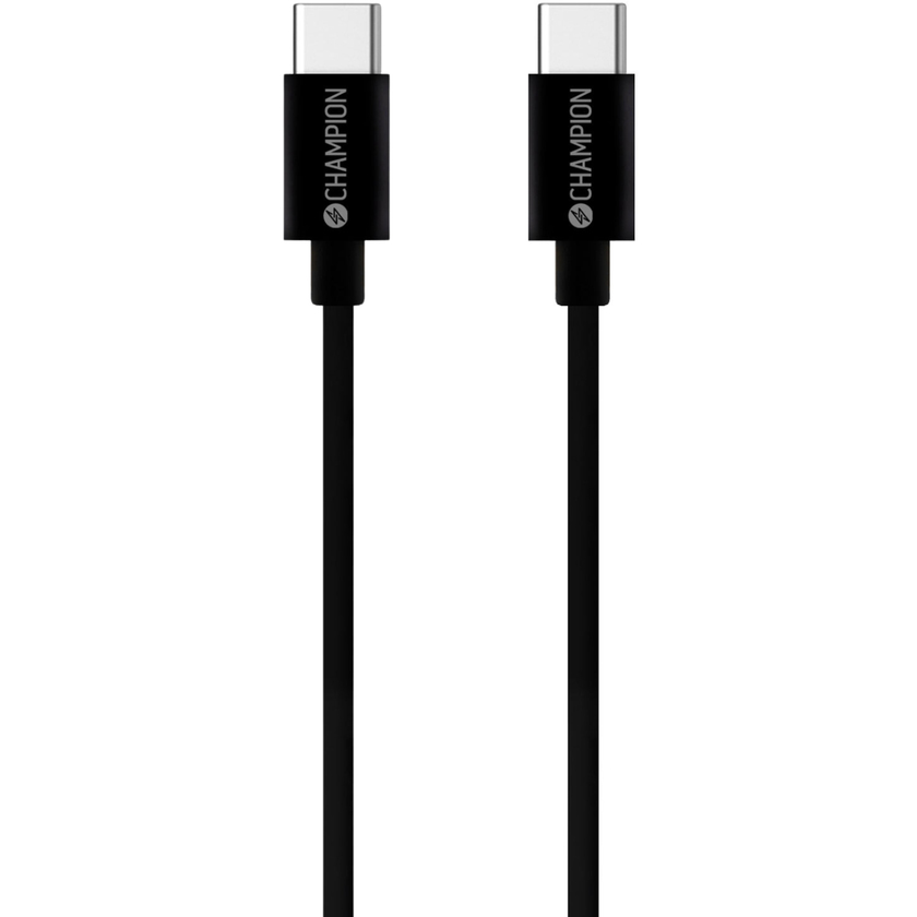 USB-C kabel 60W 1m svart Champion