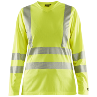 UV-skyddad långärmad varsel-t-shirt dam Varselgul XS