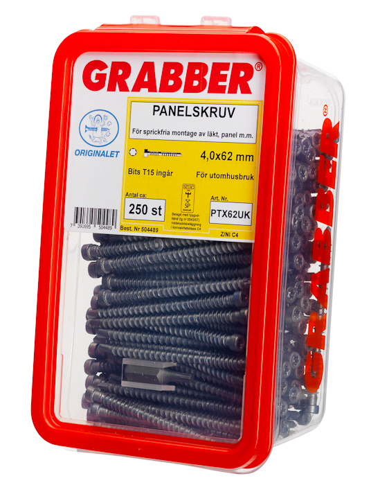 Panelskruv utv 4,2x62mm 250p Grabber