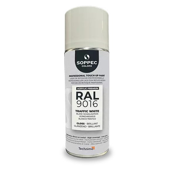 Industrial top coat Akryl RAL  9016 trafikvit 400 ml