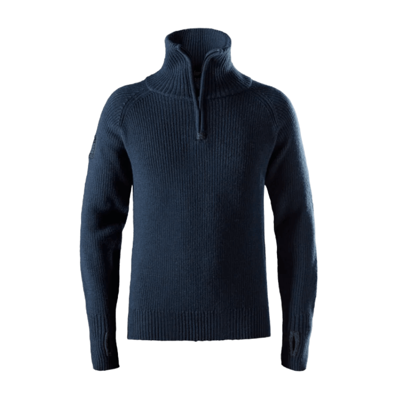 Tröja 1/2 Zip, Ull Marin Stl:  S