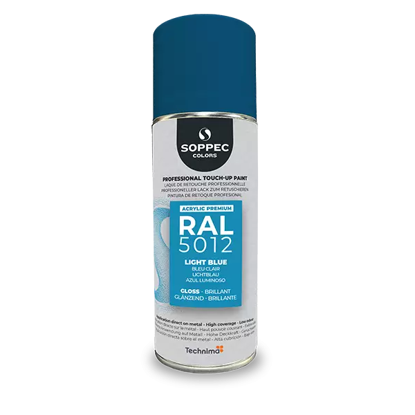 Industrial top coat Akryl RAL 5012 ljusblå 400 ml