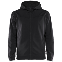 Huvtröja Full Zip Svart/Mörkgrå S