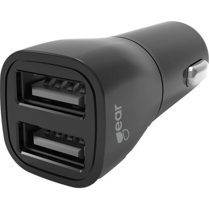 Laddare 12/24V med 2xUSB 3,4A Svart