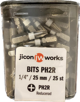 BITS 1/4 PH2R 25MM 25P NE.VIT