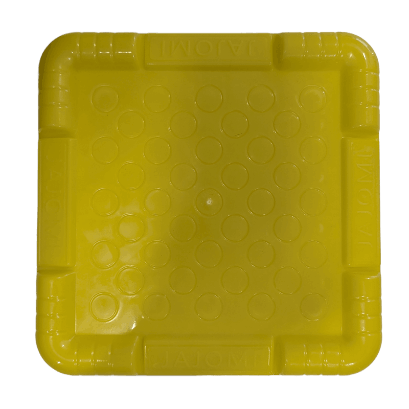 Skyddsplatta ställningsfot plast 216x216 mm, gul