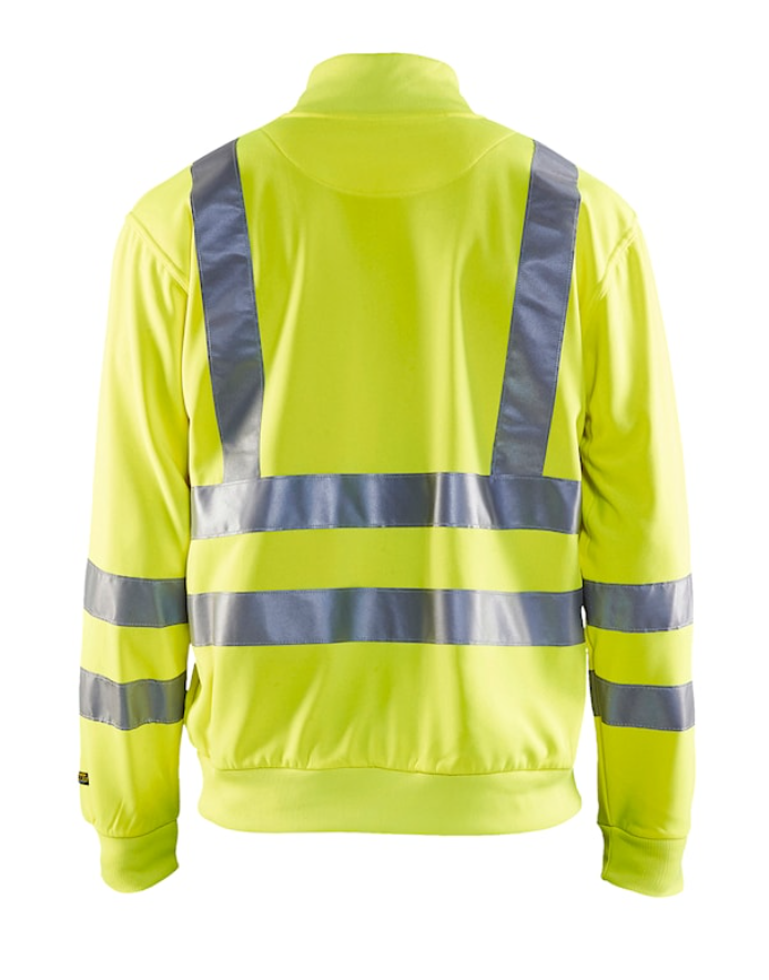 Varseltröja full zip Varselgul L
