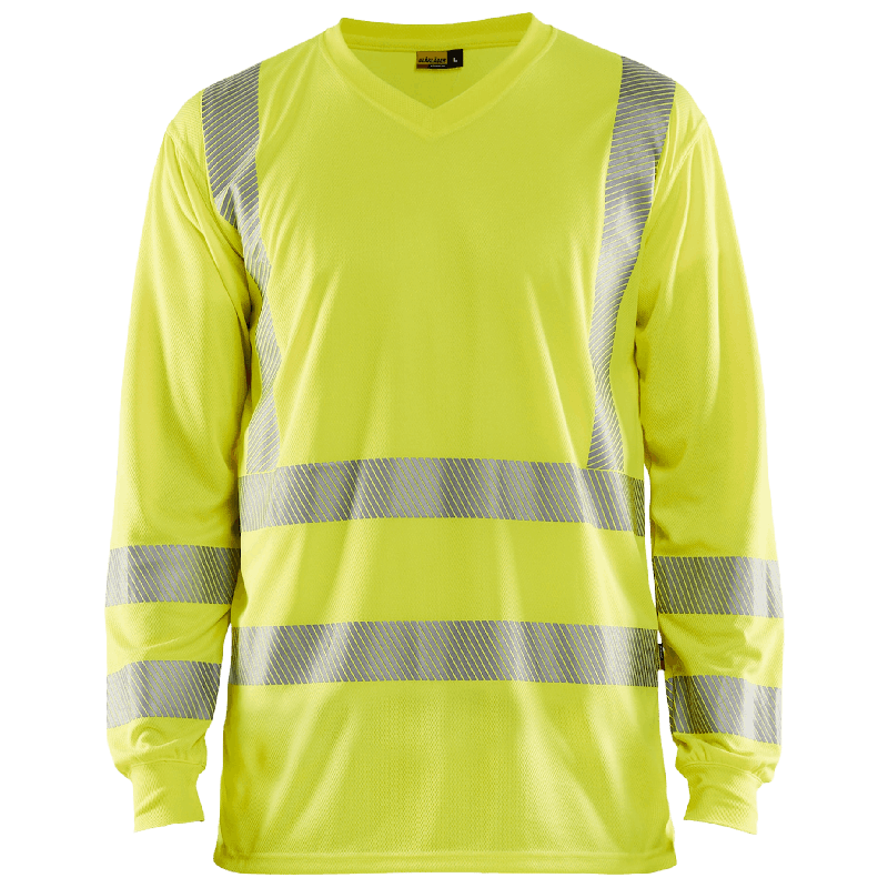 UV-skyddad långärmad varsel-T-shirt Varselgul XXXL