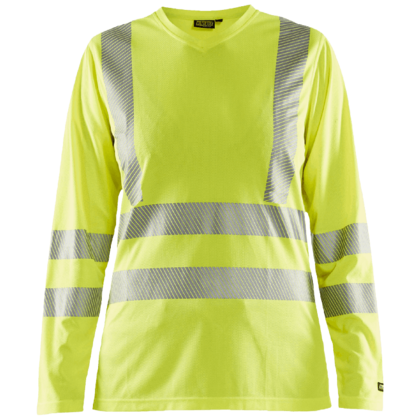 UV-skyddad långärmad varsel-t-shirt dam Varselgul S