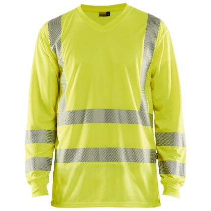 UV-skyddad långärmad varsel-T-shirt Varselgul M