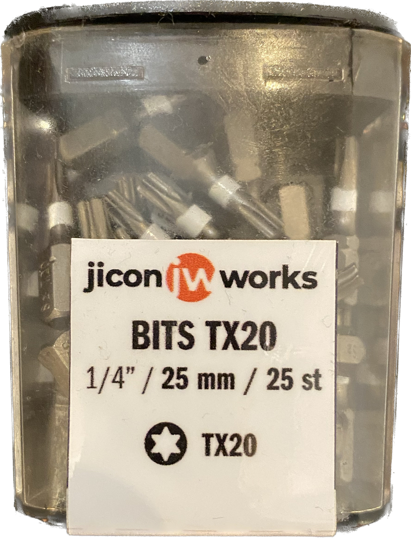 BITS 1/4 TX20 25MM 25p vit Jicon