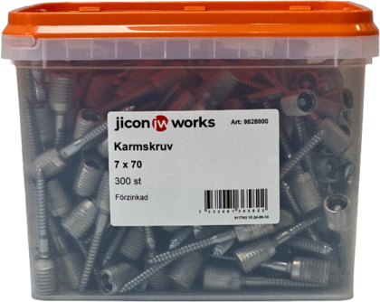 Karmskruv 7x70mm, 300-pack