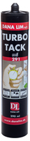 Montagelim Turbo Tack 291 svart 290ml