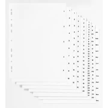 PÄRMREGISTER PLAST 1-12