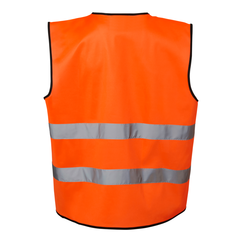 Varselväst orange zip klass 2  One size