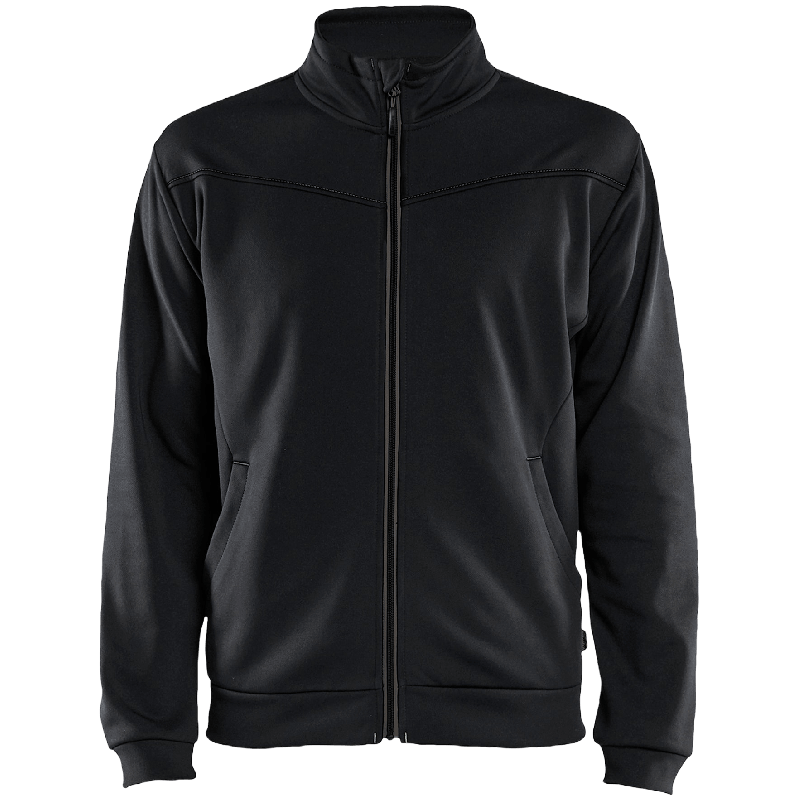 Sweatshirt Full Zip Svart/Mörkgrå 3XL