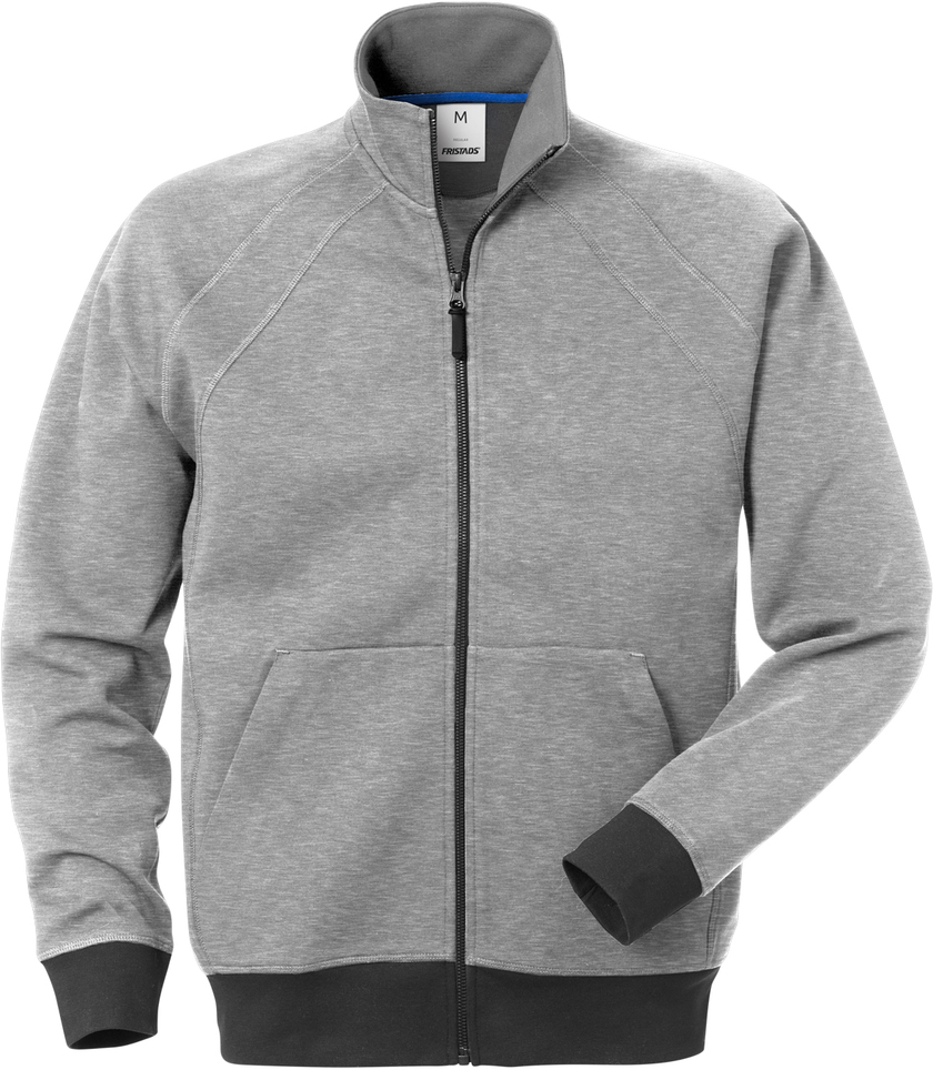 SWEATSHIRTJACKA 1756 DF LJUSGRÅ STL 2XL