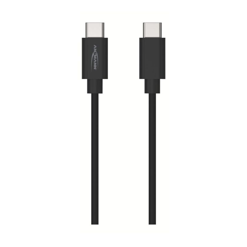 LADDKABEL USB C USB C 1.2 M SVART