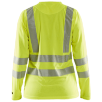 UV-skyddad långärmad varsel-t-shirt dam Varselgul M