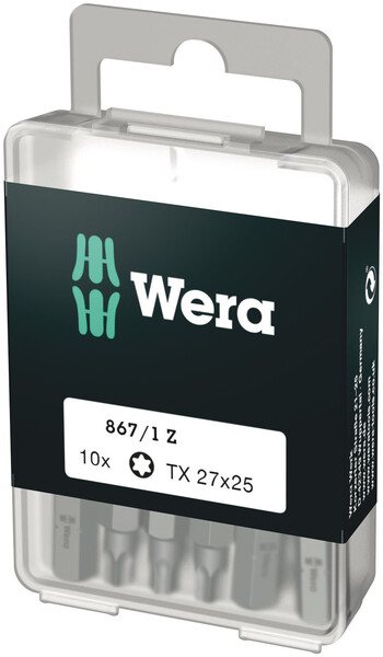BITS WERA 867/1Z 10-PACK TX27 25MM SB