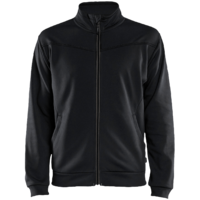 Sweatshirt Full Zip Svart/Mörkgrå 3XL