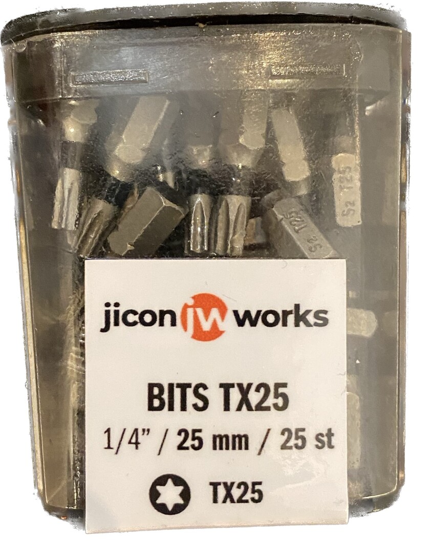 BITS 1/4 TX25 25MM 25P SVART